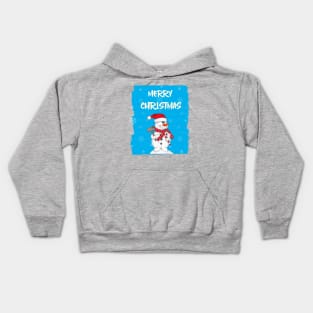 MERRY Christmas Festive Cute Snowman Kids Hoodie